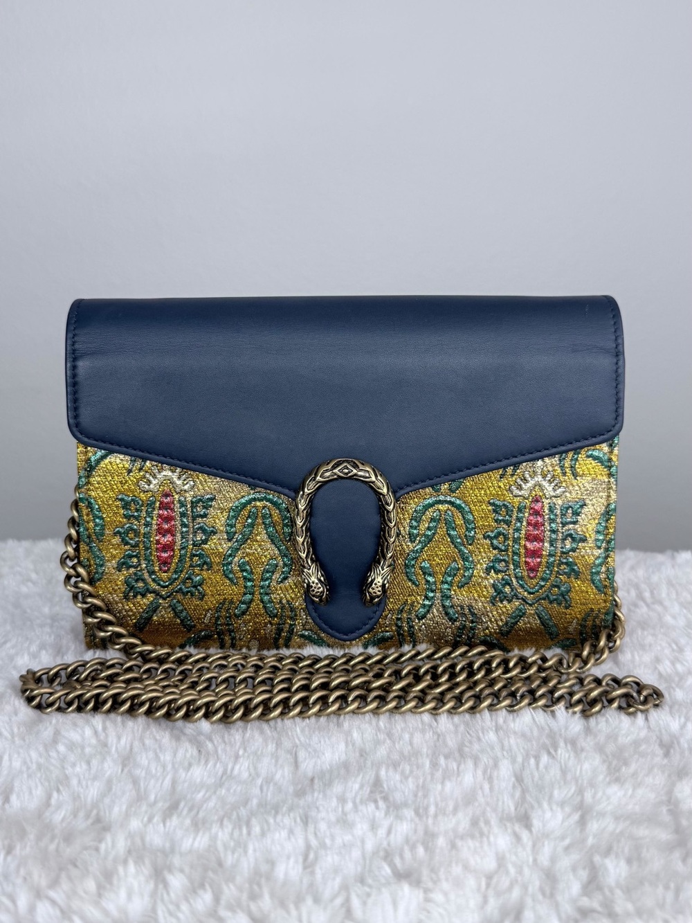 Gucci Brocade Dionysus wallet on chain limitef